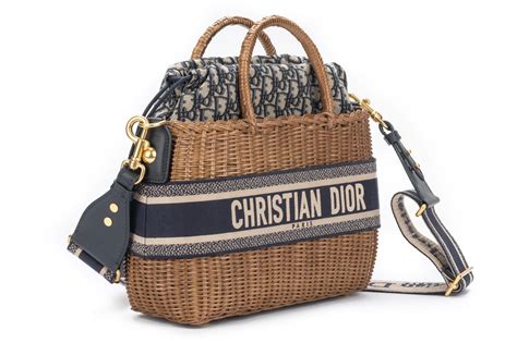 dior oblique bag small|Dior wicker basket bag.